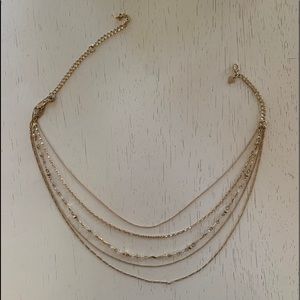 Stella & Dot Multi Chain Gold Necklace